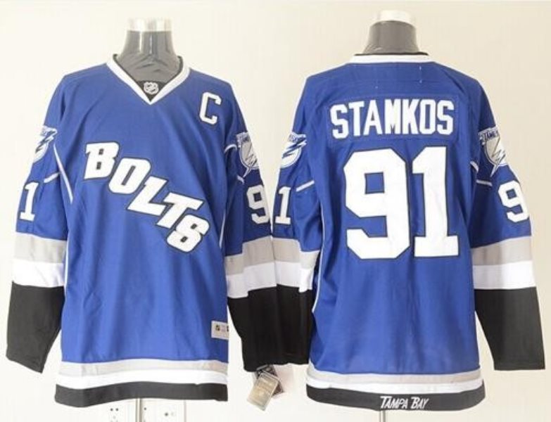 NHL Lightning 91 Steven Stamkos Blue Third Men Jersey