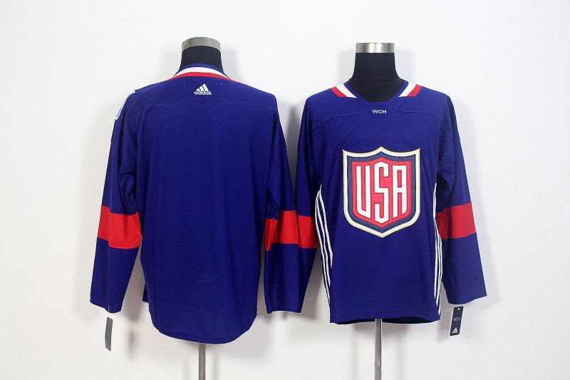 Team USA Blank Navy Blue 2016 World Cup NHL Jersey