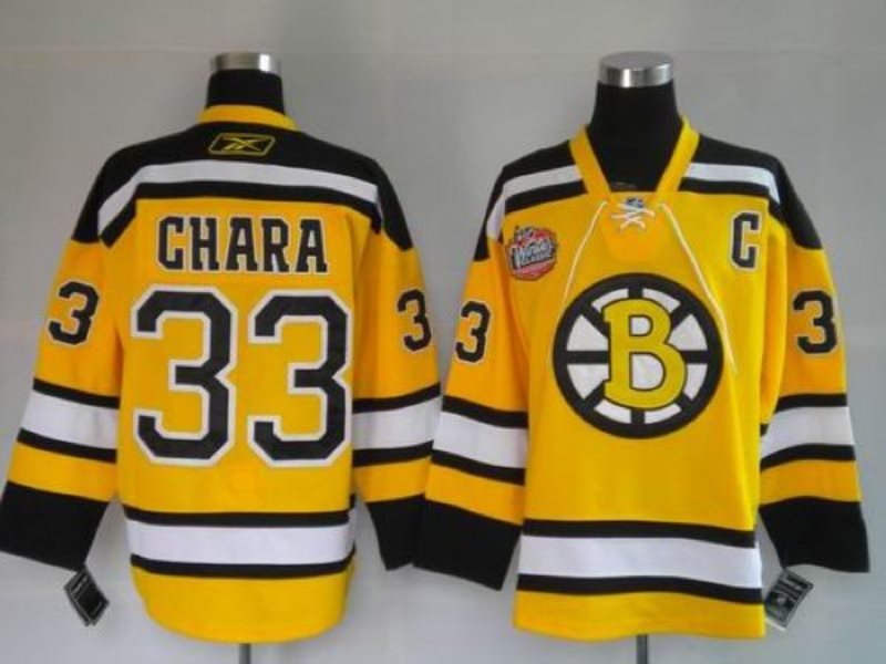 NHL Bruins 33 Zdeno Chara Winter Classic Yellow Men Jersey