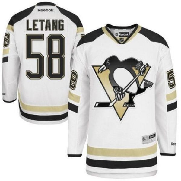 NHL Penguins 58 Kris Letang White 2014 Stadium Series Men Jersey