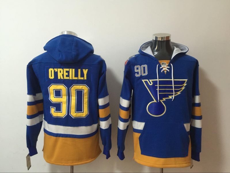 NHL Sabres 90 Ryan O'Reilly Blue Hoodie Sweatshirt