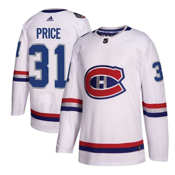 NHL Canadiens 31 Carey Price White 100 Classic Adidas Men Jersey