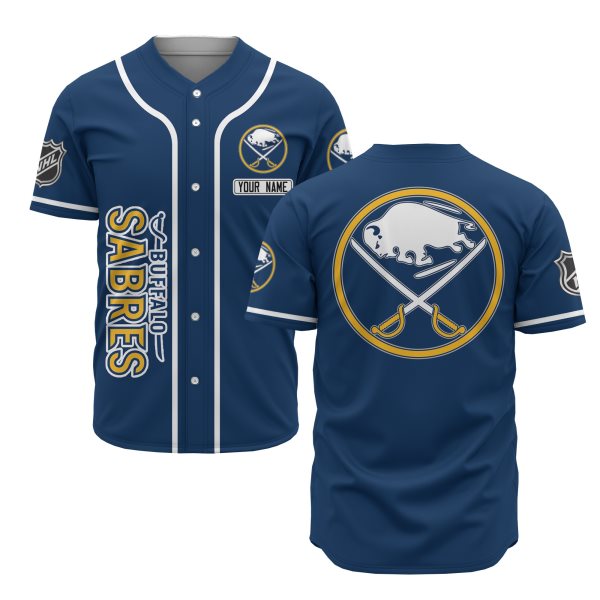 NHL Buffalo Sabres Blue Baseball Customized Jersey