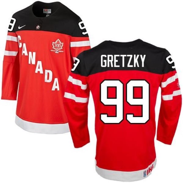 Olympic CA. 99 Wayne Gretzky Red 100th Anniversary Stitched NHL Jersey