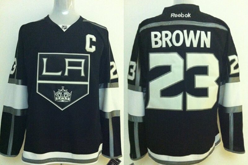 NHL Kings 23 Dustin Brown Black With C Patch Men Jersey