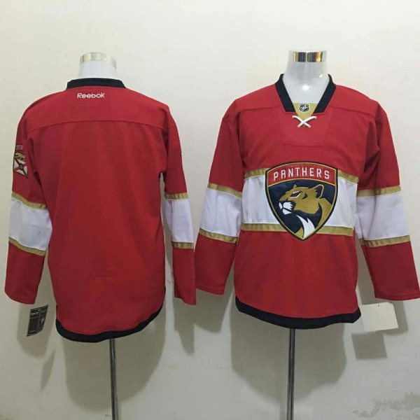 NHL Panthers Blank Red New Logo Reebok Men Jersey
