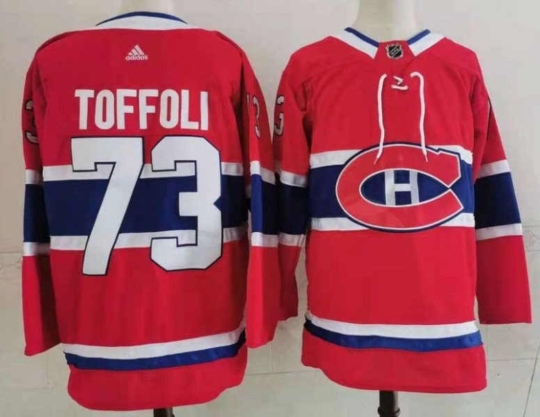NHL Canadiens 73 Toffoli Red Adidas Men Jersey