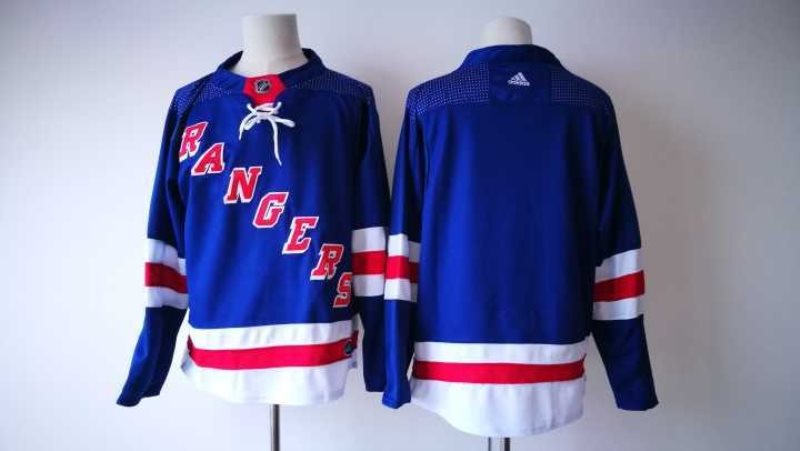 NHL Rangers Blank Blue Adidas Men Jersey