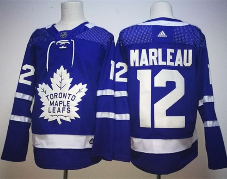 NHL Maple Leafs 12 Patrick Marleau Blue Adidas Men Jersey