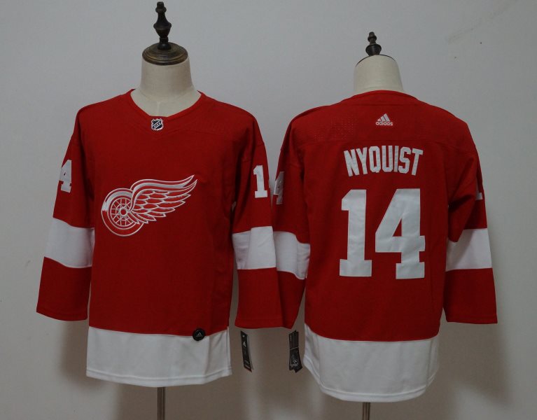 NHL Red Wings 14 Gustav Nyquist Red Adidas Youth Jersey