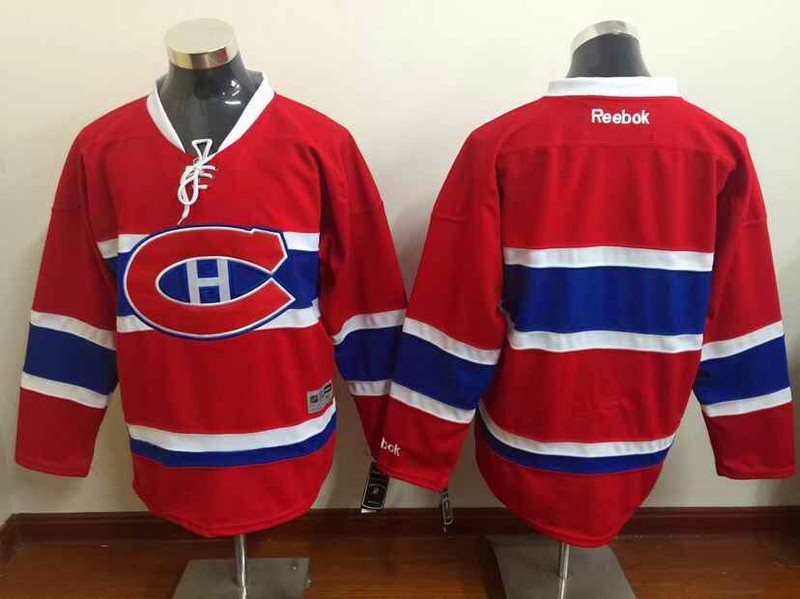 NHL Canadiens Blank White Reebok Men Jersey