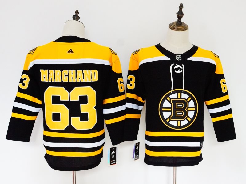 NHL Bruins 63 Brad Marchand Black Adidas Women Jersey