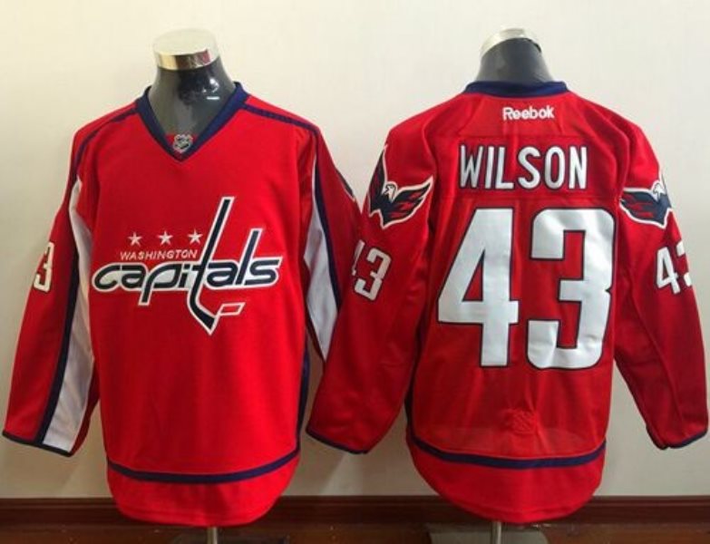 NHL Capitals 43 Tom Wilson Red Home Men Jersey