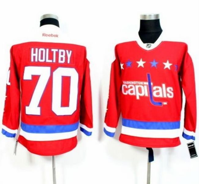 NHL Capitals 70 Braden Holtby Red Alternate Men Jersey