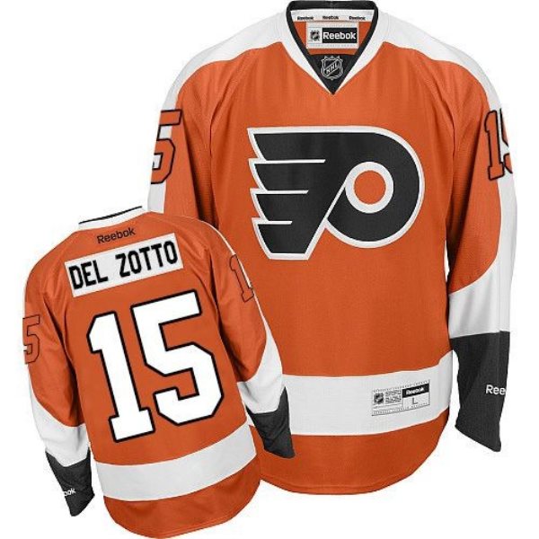NHL Flyers 15 Michael Del Zotto Orange Home Men Jersey