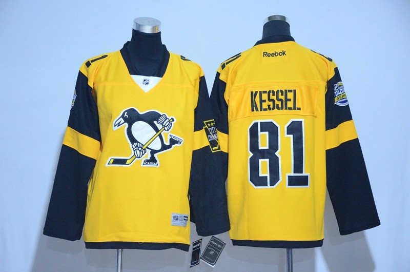 NHL Penguins 81 Phil Kessel Yellow 2017 Stadium Series Reebok Youth Jersey
