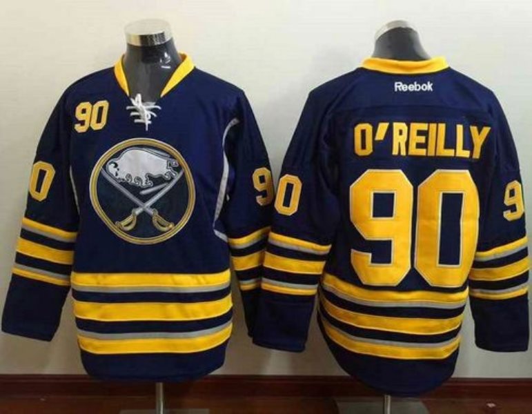 NHL Sabres 90 Ryan O'Reilly Navy Blue Home Men Jersey