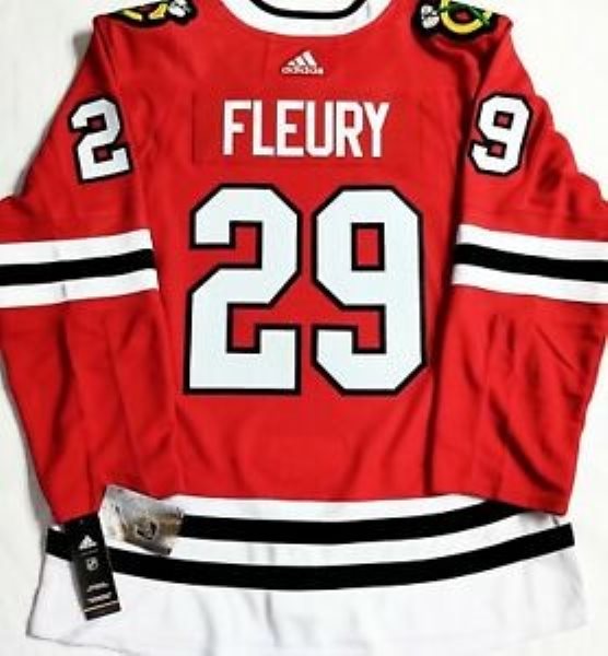 NHL Blackhawks 29 Marc-Andre Fleury Red 2020 New Adidas Men Jersey