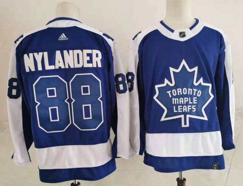 NHL Leafs 88 William Nylander Blue 2020 New Adidas Men Jersey