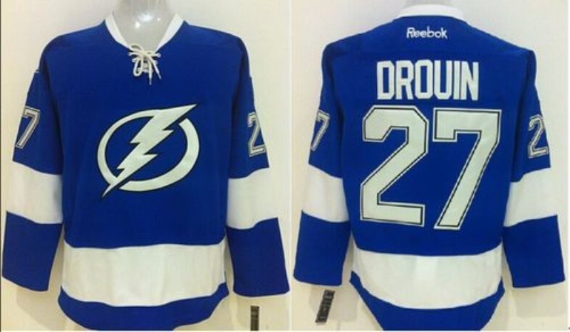 NHL Lightning 27 Jonathan Drouin Blue Home Men Jersey