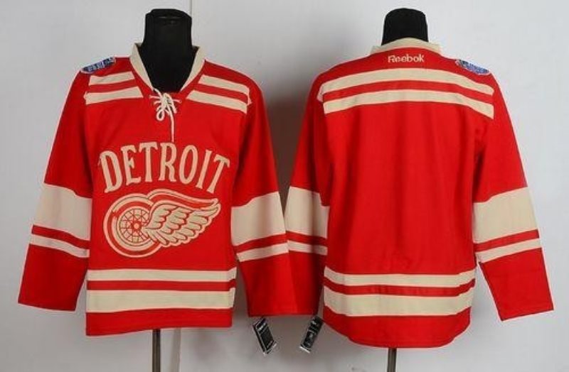 NHL Red Wings Red Customized Men Jersey