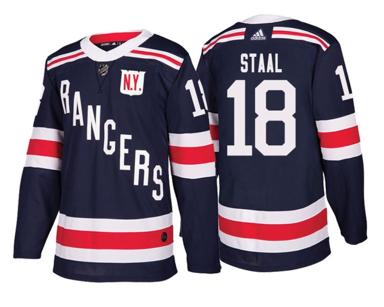 NHL Rangers 18 Marc Staal Navy 2018 Winter Classic Adidas Men Jersey
