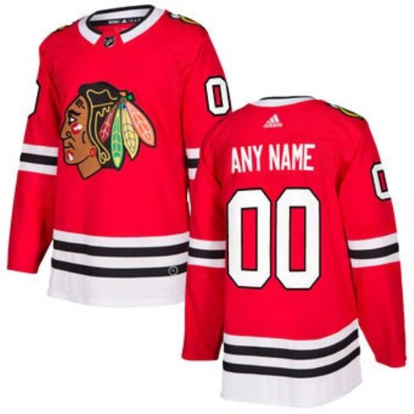NHL Chicago Blackhawks Red Customized Adidas Men Jersey