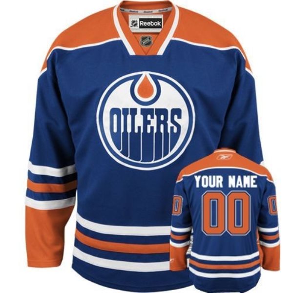 NHL Oilers Light Blue Customized Men Jersey