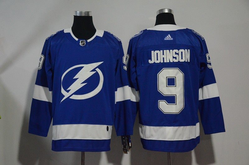 NHL Lightning 9 Tyler Johnson Blue Adidas Men Jersey