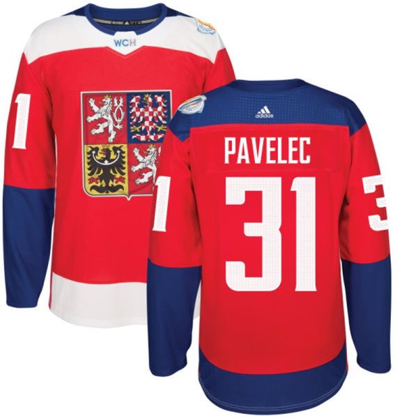 Team Czech Republic 31 Ondrej Pavelec 2016 World Cup Of Hockey Red Jersey
