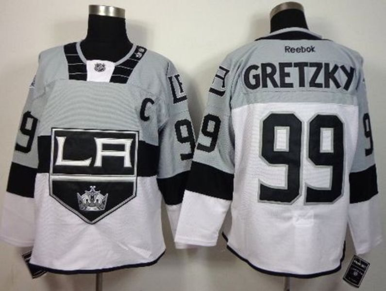 NHL Kings 99 Wayne Gretzky White-Grey 2015 Stadium Series Men Jersey