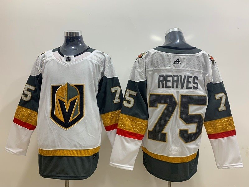 NHL Knights 75 Ryan Reaves White Adidas Men Jersey