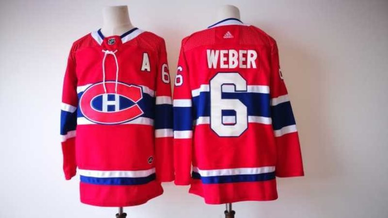 NHL Canadiens 6 Shea Weber Red Adidas Men Jersey