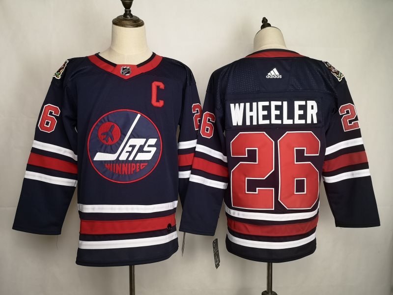 NHL Jets 26 Blake Wheeler Blue 2019 New Adidas Men Jersey