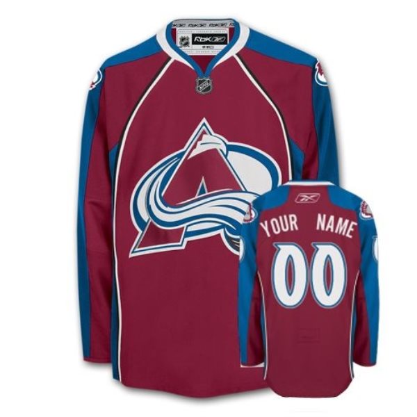 NHL Avalanche Red Customized Men Jersey
