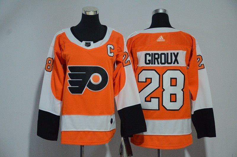 NHL Flyers 28 Claude Giroux Orange Adidas Youth Jersey