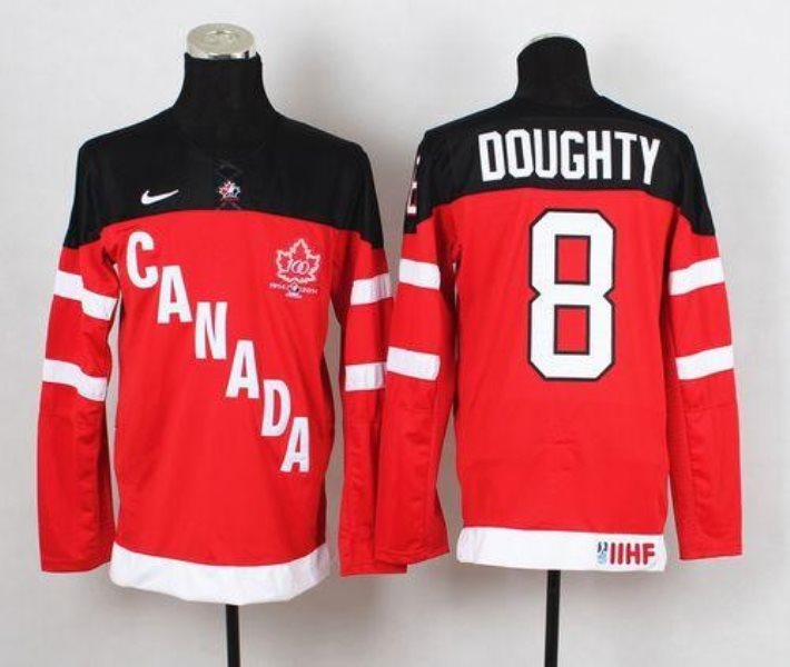 Olympic CA. 8 Drew Doughty Red 100th Anniversary Stitched NHL Jersey
