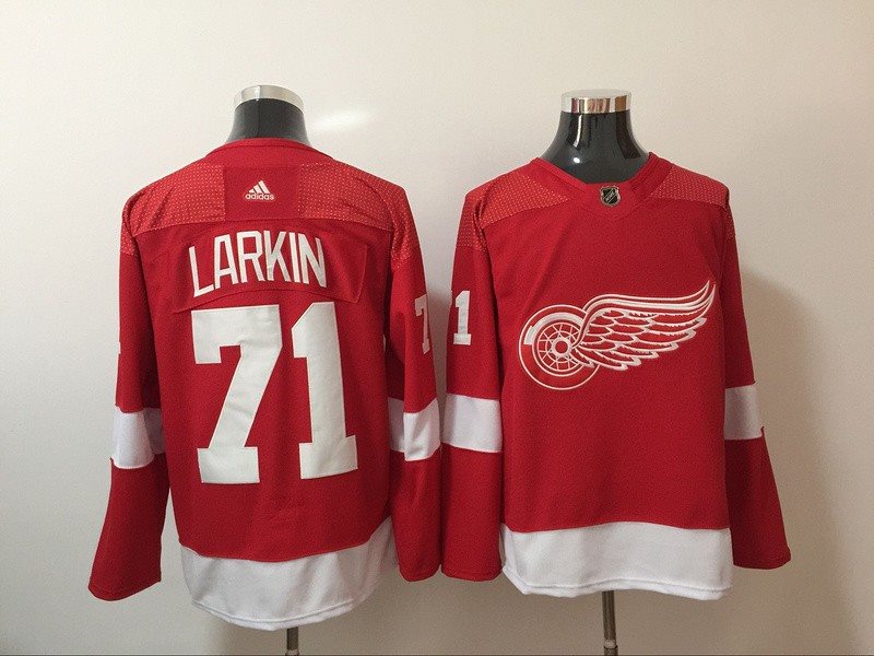 NHL Red Wings 71 Dylan Larkin Red Adidas Men Jersey