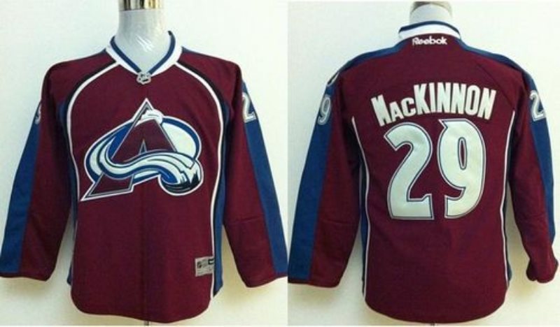 NHL Avalanche 29 Nathan MacKinnon Red Youth Jersey