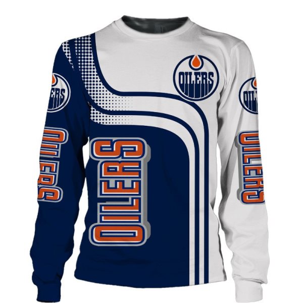 NHL Edmonton Oilers 3D Printed Sports Long Sleeve T-shirt