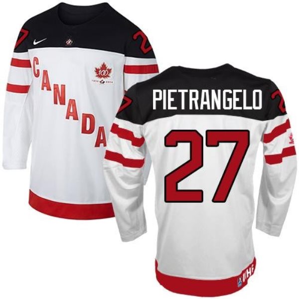 Olympic CA. 27 Alex Pietrangelo White 100th Anniversary Stitched NHL Jersey
