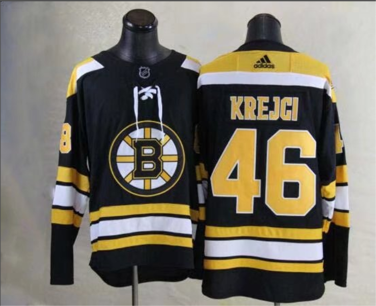 NHL Bruins 46 David Kerjci Black Adidas Men Jersey