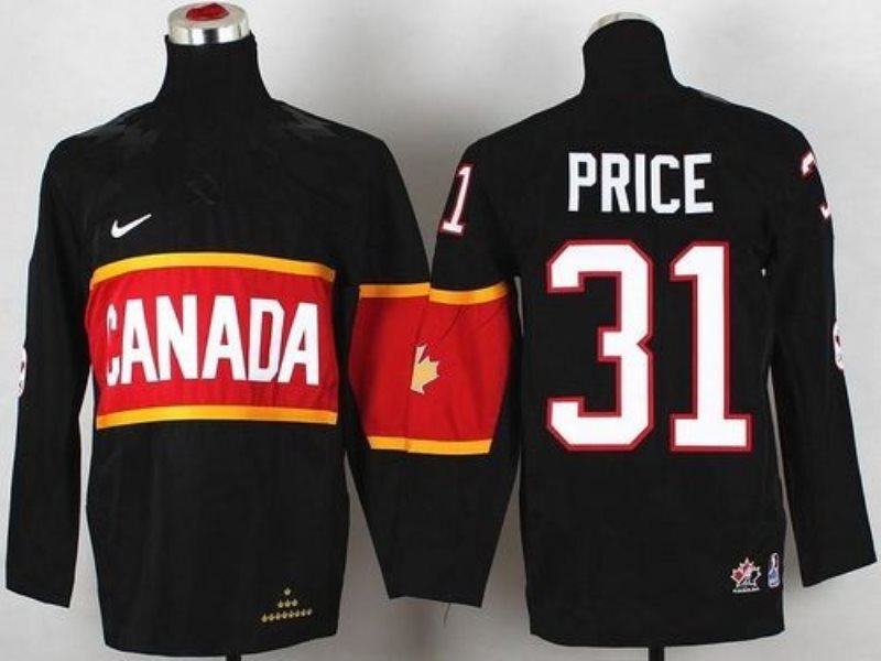 Team Canada 2014 Olympic 31 Carey Price Black Stitched Youth NHL Jersey