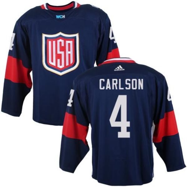 Team USA #4 John Carlson Navy Blue 2016 World Cup Stitched NHL Jersey