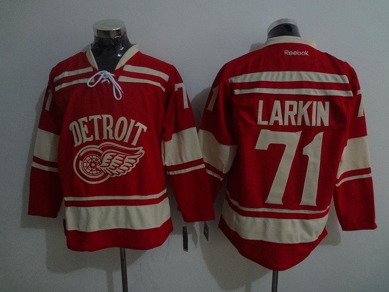 NHL Red Wings 71 Dylan Larkin Red Winter Classic Men Jersey