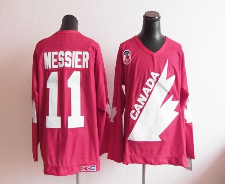 Olympic 1991 CA. 11 Mark Messier Red CCM Throwback Stitched NHL Jersey