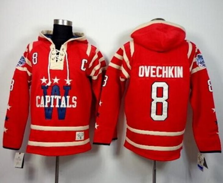 NHL Capitals 8 Alex Ovechkin 2015 Winter Classic Red Men Sweatshirt