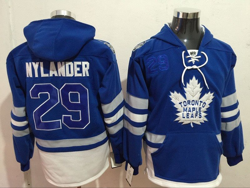 NHL Maple Leafs 29 William Nylander 100th Anniversary Blue Men Sweatshirt
