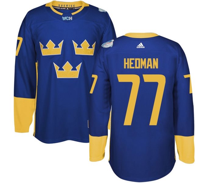 Team Sweden 77 Victor Hedman 2016 World Cup Of Hockey Blue Jersey