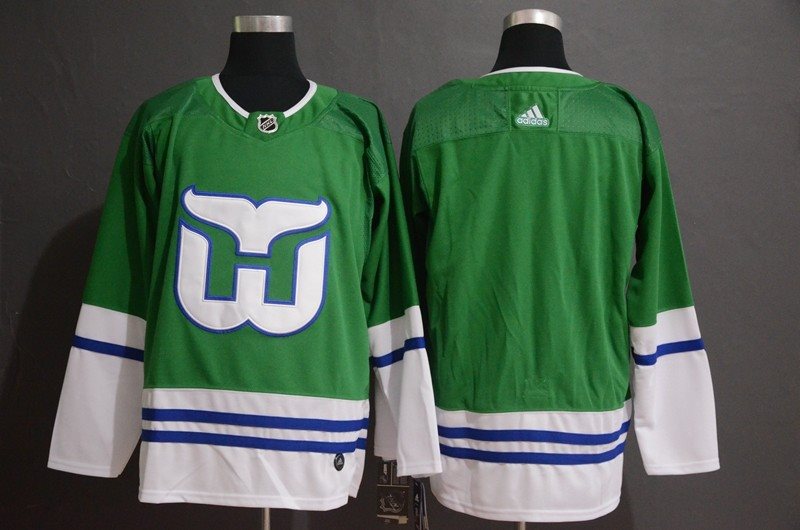 NHL Whalers Blank Green Adidas Men Jersey